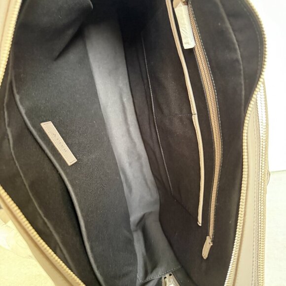 Bally Plinye Grey Saffiano Leather Palladio hardware computer briefcase 6306297 - Picture 13 of 15